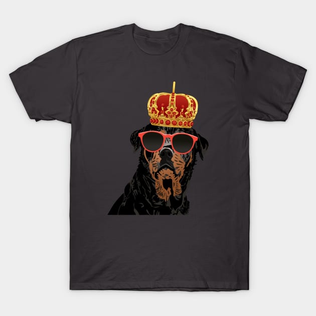 Thug Life King Rottweiler for Rottweiler Parents T-Shirt by riin92